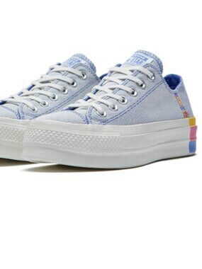 Converse-(WMNS) Converse Chuck Taylor All Star Lift Low 'Ranbow - Ozone Blue